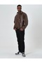 Atk Clothing Men's Black Oversized Zipper Faux Leather Bomber Jacket - 2
