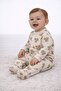 Baby Boy Jumpsuit with Booties and Snap Fasteners – 100% Cotton - 2