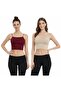 2-Pack Thin Strap Basic Crop Tank Top (Bustier)