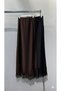 Women's Lace Detailed Satin Skirt - 3