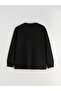 Lcwaikiki Classic Black Large Size Crew Neck Printed Men's Sweatshirt - 6