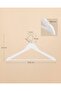 3-Piece Wooden Look Clothes and Garment Hanger White - 3