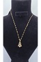 Stainless Steel Gold Color Turtle Figured Zircon Stone Necklace - 2