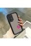 Samsung Galaxy A73 Compatible Black Silicone Heart Pattern Lens Protection Shock Absorbing Flexible Case