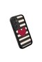 Samsung Galaxy A16 Compatible Black Silicone Heart Pattern Lens Protection Shock Absorbing Flexible Case - 3