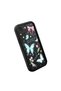 iPhone 16E Compatible Black Silicone Lens Protection Shock Absorbing Flexible Case Butterfly Pattern - 3