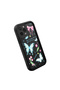 iPhone 15 Pro Compatible Black Silicone Lens Protection Shock Absorbing Flexible Case Butterfly Pattern - 4