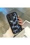 Samsung Galaxy S21 Fe 5g Compatible Black Silicone Moon Pattern Lens Protection Shock Absorbing Flexible Case