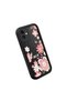iPhone 11 Compatible Black Silicone Lens Protection Shock Absorbing Flexible Case Floral Butterfly Pattern - 4