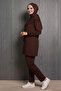 Buckle Detailed Double Suit N5424 Brown - 4