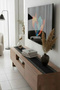 Ekol Series Faux Leather Runner & Console / 25X130Cm - Black - 3