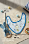 3-Piece Rabbit Figured Baby Feeding Bib - Cotton Teething Bib Set - Blue Striped - 5