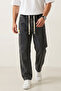 Men's Relaxed Fit Baggy Jean Trousers 30074 - Anthracite - 4