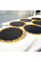 Alba Gold Gilded Glass Serving Plate Set - 4