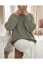 سترة تريكو فضفاضة برقبة دائرية - لون مينك فاتح - 3