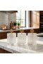 3-Piece Pearl Pattern Gold Metal Handle Large Size Glass Jar Set – 3 X 1500 Ml.