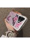 iPhone 16 Compatible Colorful Silver Matte Glossy Surface Impact Protection Case with Butterfly Pattern - 3