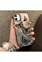 حافظة حماية من الصدمات ذات سطح لامع ملون فضي متوافق مع هاتف iPhone 12 بنمط الفراشة - 4