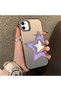 iPhone 12 Compatible Star Pattern Matte Glossy Surface Impact Protection Colorful Silver Case - 4
