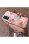 Samsung Galaxy A32 Compatible Flower Pattern Matte Glossy Surface Impact Protection Colorful Silver Case - 4