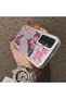 Samsung Galaxy S23 Fe Compatible Colorful Silver Matte Glossy Surface Impact Protection Case Butterfly Pattern - 3
