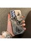 Samsung Galaxy A72 Compatible Colorful Silver Matte Glossy Surface Impact Protection Case with Butterfly Pattern - 4