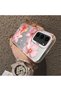 Samsung Galaxy S23 Compatible Flower Pattern Matte Glossy Surface Impact Protection Colorful Silver Case - 5