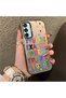 Samsung Galaxy M15 Compatible Matte Glossy Surface Impact Protection Colorful Silver Case Graffiti