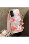 Samsung Galaxy A15 Compatible Floral Pattern Matte Glossy Surface Impact Protection Colorful Silver Case