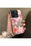 Xiaomi Redmi Note 14 Compatible Floral Pattern Matte Glossy Surface Impact Protection Colorful Silver Case