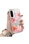 Samsung Galaxy A56 Compatible Floral Pattern Matte Glossy Surface Impact Protection Colorful Silver Case - 3