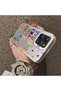 Xiaomi Redmi 12 4g Compatible Matte Glossy Surface Impact Protection Colorful Silver Case Graffiti - 5