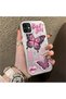 iPhone 12 Pro Compatible Colorful Silver Matte Glossy Surface Impact Protection Case with Butterfly Pattern - 4