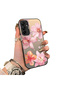 Samsung Galaxy A15 Compatible Floral Pattern Matte Glossy Surface Impact Protection Colorful Silver Case - 2