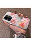 Realme C55 Compatible Floral Pattern Matte Glossy Surface Impact Protection Colorful Silver Case - 3