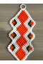 Hand Knitted Orange Snowflake 3-Piece Fiber Set - 4