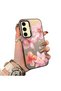 Samsung Galaxy S24 Fe Compatible Floral Pattern Matte Glossy Surface Impact Protection Colorful Silver Case - 2