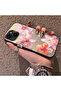 iPhone 15 Compatible Floral Pattern Matte Glossy Surface Impact Protection Colorful Silver Case - 4