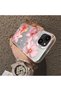 iPhone 15 Plus/14 Plus Compatible Floral Pattern Matte Glossy Surface Impact Protection Colorful Silver Case - 5