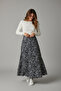 Women's Elastic Waist Patterned Piecewise Fish Skirt - 5
