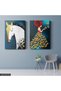 Butterfly Gold Horse 2 Piece Canvas - Canvas Painting