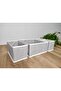 4 Piece Drawer Organizer & Multi-Purpose Cabinet Organizer & Tabletop Organizer - Striped Gray - 3