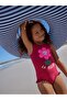 Red Colored Ruffled Long Swimsuit - 4