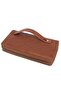 Leather-Look Women's Handheld Portfolio Bag with Wrist Strap, Bohemian Style Embroidered - 5