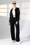 Parachute-Embellished Modal Tracksuit Set/Wide Leg with Parachute Detail at the Waist - 4