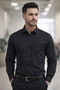 Men's Classic Wide Fit Long Sleeve Pocketed Cotton Chambray Office Style Gift Boxed Men's Shirt