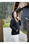 Elegant Women's Plus Size Cardigan with Plush Detail Hat - 2