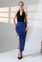 Slit Long Skirt with Leg Ties - 4