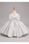 Girl's Satin Dress with Bow – Stylish Princess Model Special Occasion Evening Dress - 4