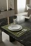 Pares Series 6-Piece Faux Leather American Service Set - 32X44 cm - Khaki Green